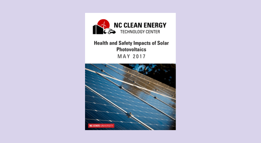 Health and safety impacts of solar photovoltaics
